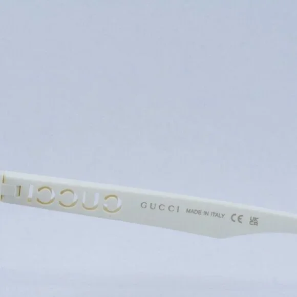 🕶️ New Gucci GG1570S 003 Sunglasses - Matte White Frame, Brown Lenses